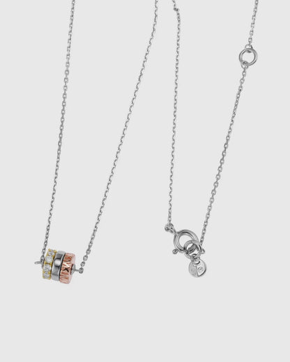 Michael Kors MK Sterling Silver Rondelle Design Necklace Genuine New RRP$265