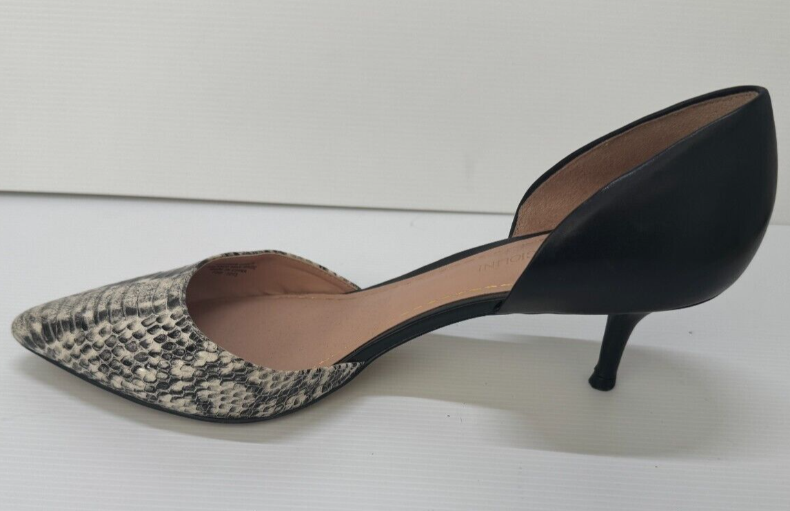 ENZO ANGIOLINI Eagabrino Black & White Pointed Toe High Heels Leather worn once