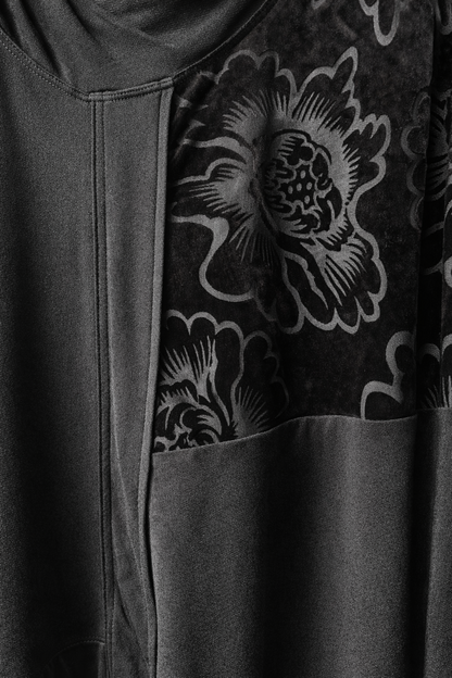 🖤 Taking Shape Black Velvet Panel Tunic Top Plus Size M 18-20 Asymmetric Hem 🖤