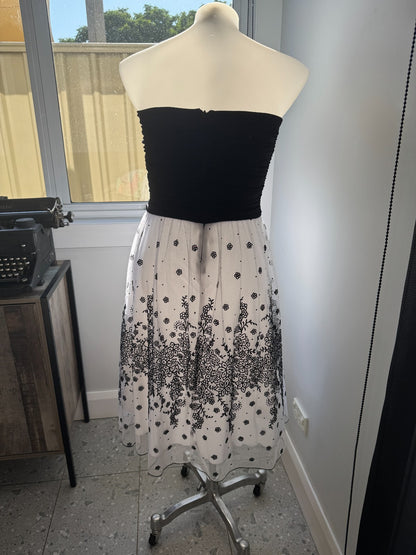 Speechless Black & White Strapless Party Dress Beaded  Tulle Lined 🖤 Size 14-16