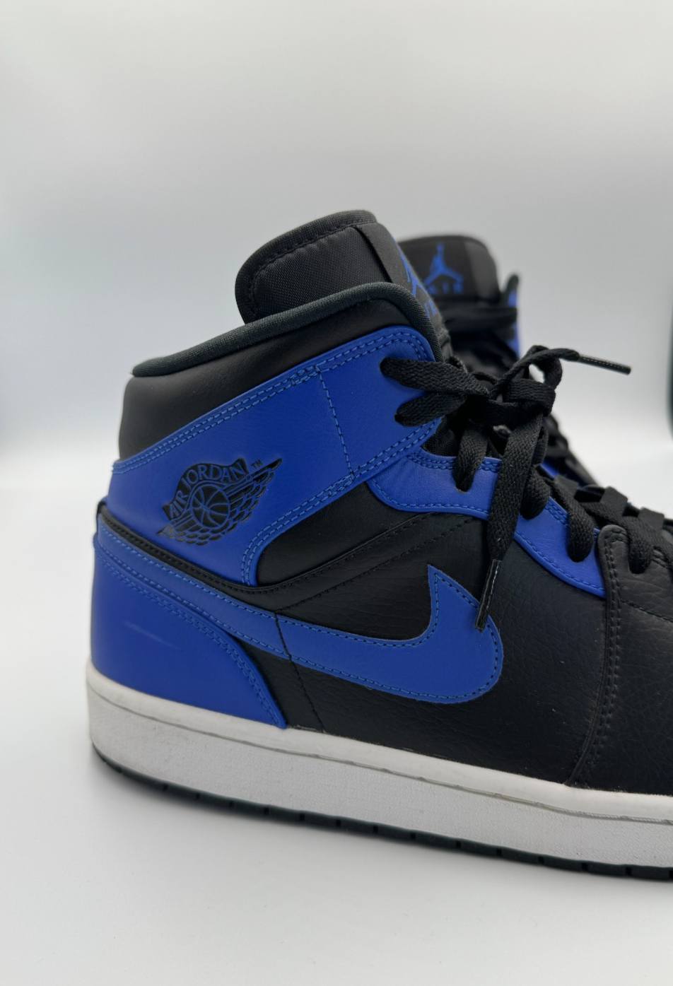 Nike Size 13 Air Jordan 1 Mid Hyper Royal sneakers As new, worn once🌟RARE RETRO