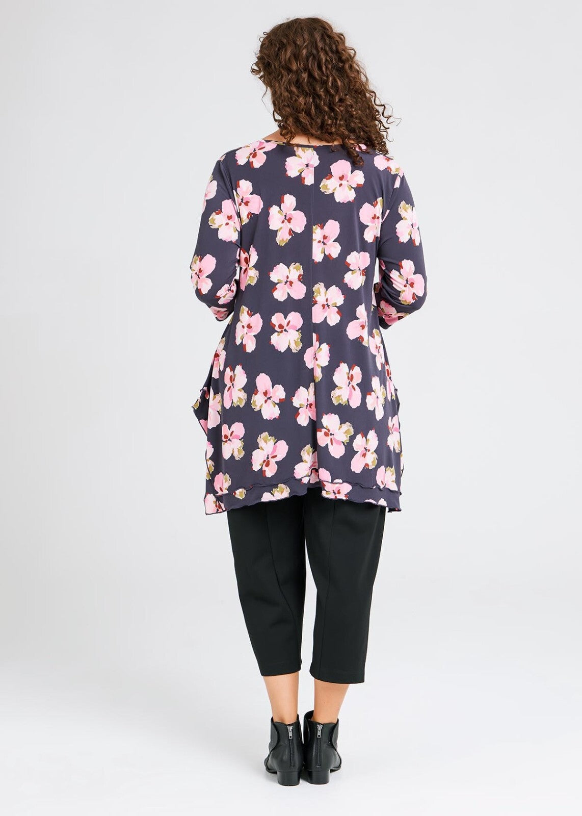 🌸 Taking Shape Joplin Ruffle Top Plus Size XXS 12-14 Floral 3/4 Sleeve 🌸 NEW