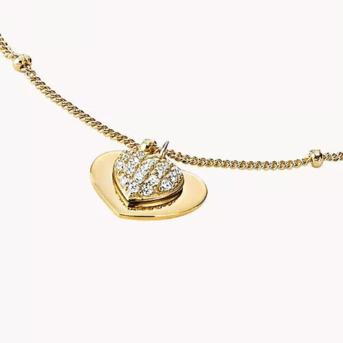 Michael Kors MK Heart Love Gold Plated Silver Bracelet New RRP $245 Genuine