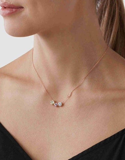Michael Kors MK 14K Rose Gold-Plated Sterling Silver Cluster Necklace RRP $295