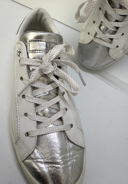 Skechers Hi-Lite - Silver/White Leather Sneaker