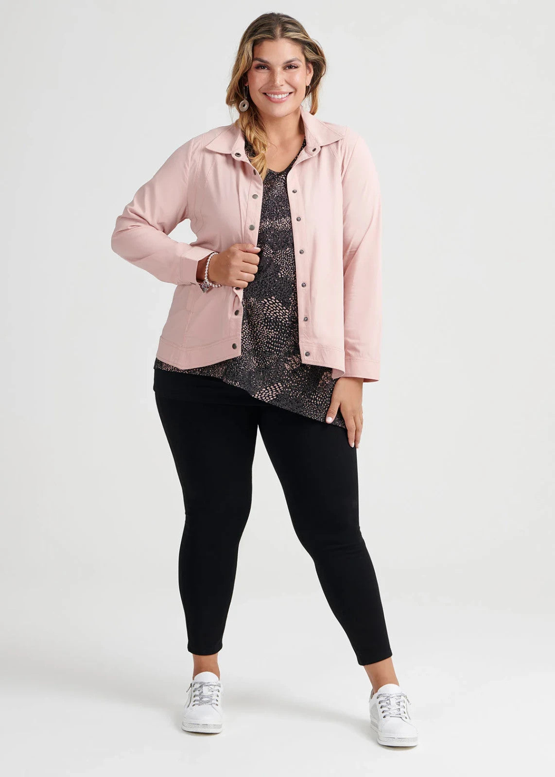 Taking Shape Midnight Stitching Jacket in Dusty Pink  Plus Size 16 New RRP $140