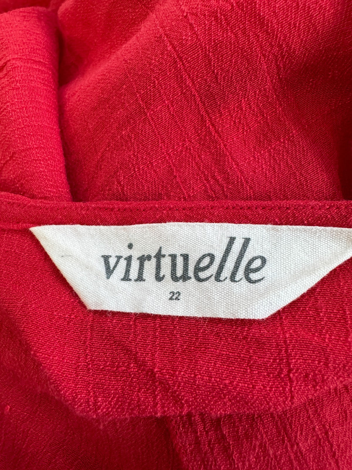 Taking Shape Plus Size 22 Vivid Red Top Relaxed Fit Short Sleeve As New