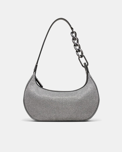 MIMCO Metropolis Silver Shoulder Bag & Pouch Brand New Genuine RRP $200 Stunning