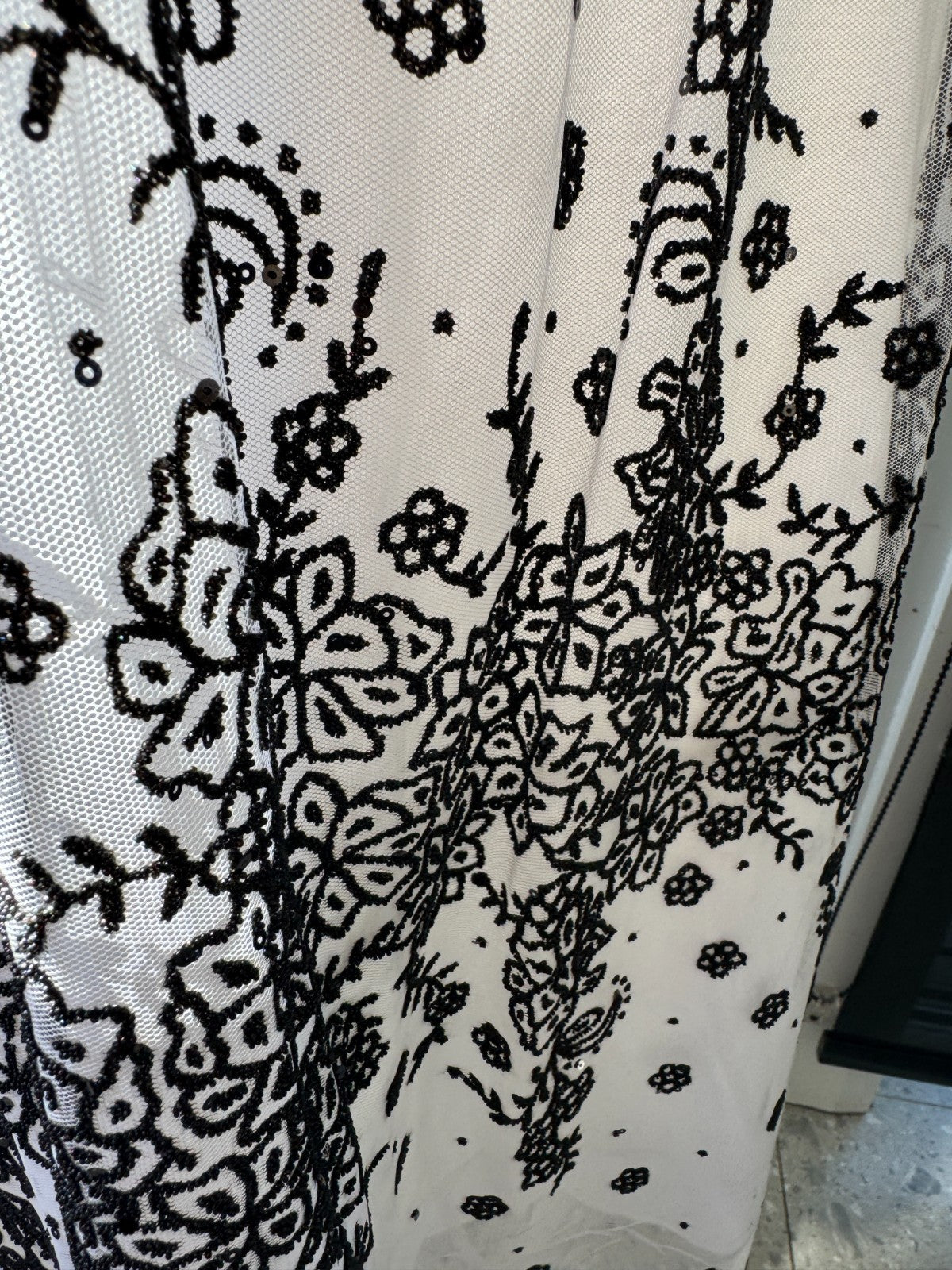 Speechless Black & White Strapless Party Dress Beaded  Tulle Lined 🖤 Size 14-16