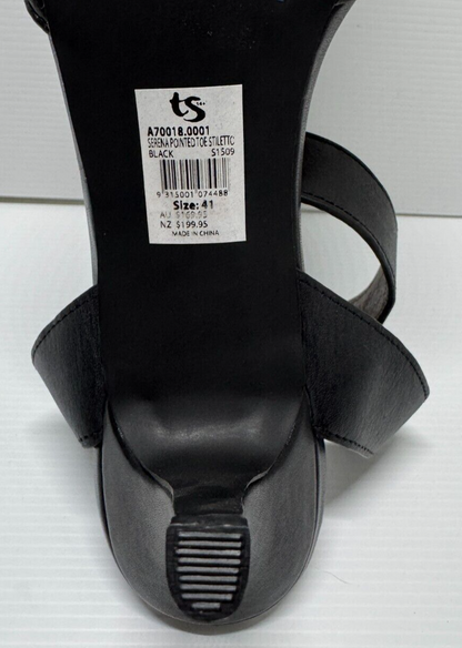 Taking Shape Serena Pointed Toe Black Leather Stiletto. New RRP $169.95