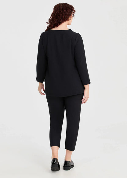 Taking Shape Soft Drape Adele Long Sleeve Top Black Size 24 NEW $110