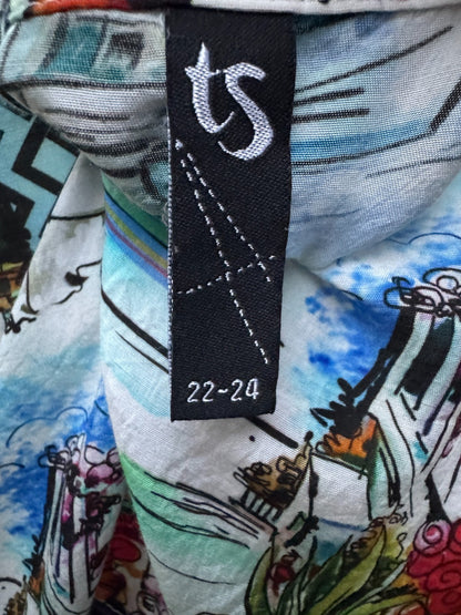 Taking Shape Statement Top Tropical Print Plus Size 22-24 🖤 Stunning 🖤