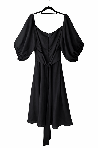 🖤 City Chic Black Off Shoulder Dress | Plus Size L (20) | Puff Sleeve | Elegant