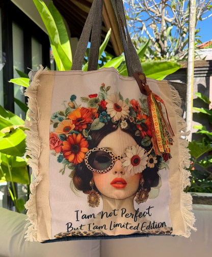 ⭐ Upcycled Denim Tote Bag -"Perfectly Imperfect" – Handmade Eco-Friendly NEW ⭐