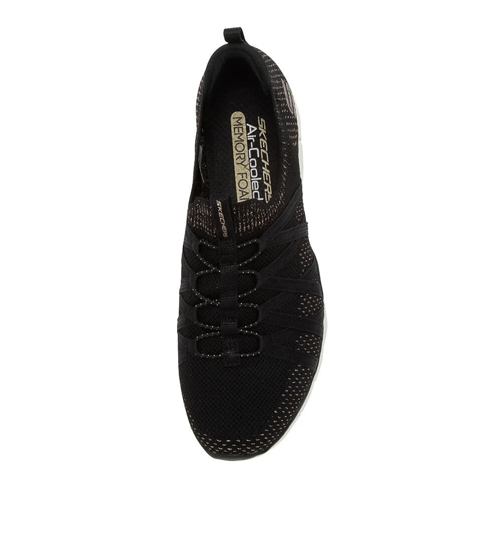 SKECHERS Gratis Black-Rose Gold womens Sneakers Slip In -  as New RRP $130