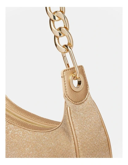 MIMCO Metropolis Gold Shoulder Bag & Pouch Brand New Genuine RRP $200
