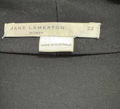 🌟 Jane Lamerton Black Dress | Size 22 | Stretch | Elegant Ring Detail | EUC 🌟