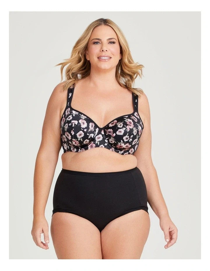 TS Taking Shape Satin Contour T-shirt Bra in Rose Print Floral Stunning  16D New
