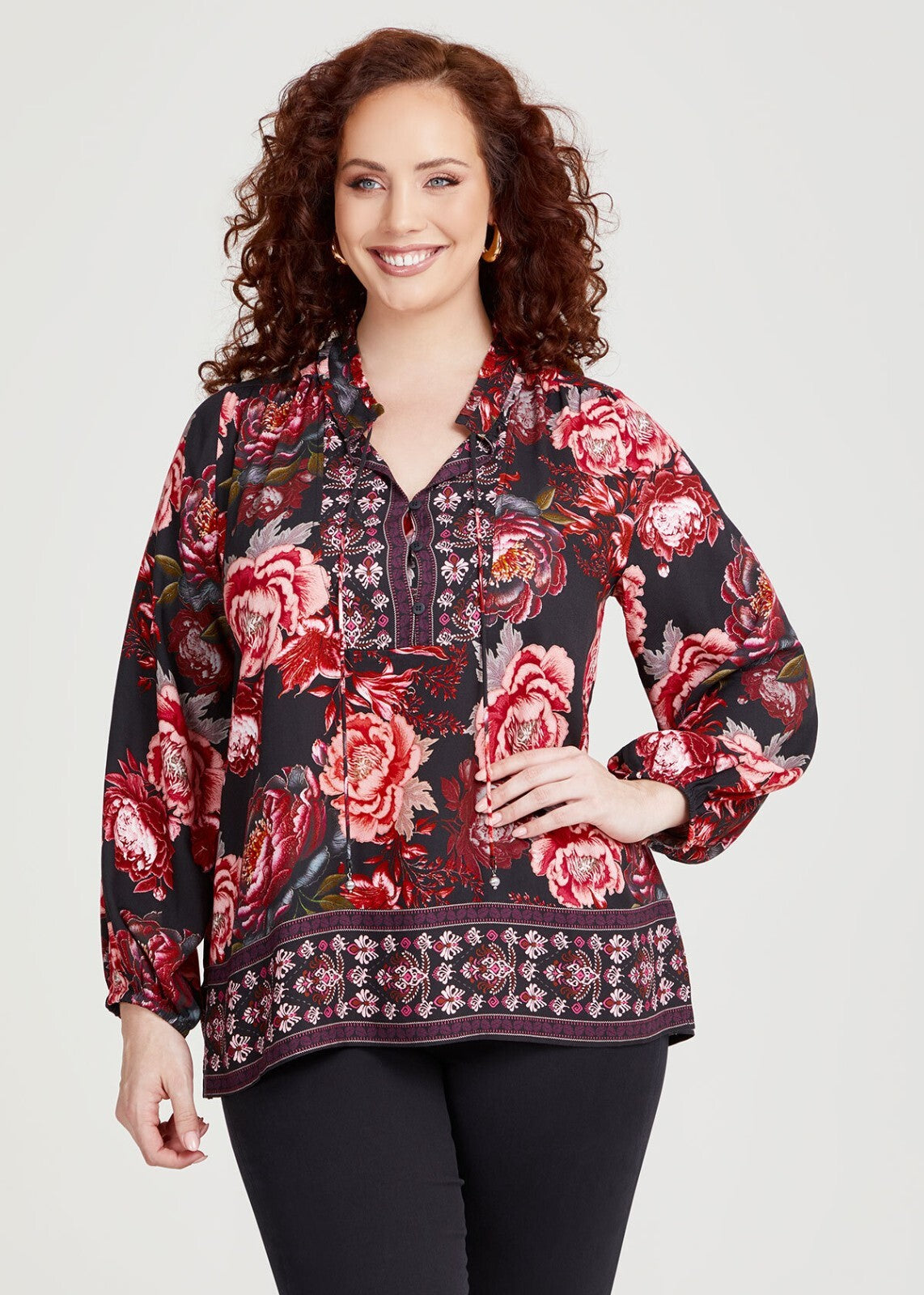 TS Taking Shape Natural Blush Floral Top Plus Size 22 Stunning New RRP $140