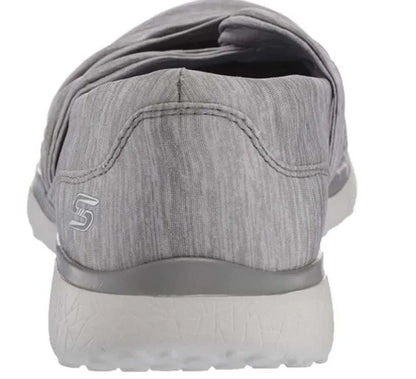 Skechers Women's Microburst Knot Concerned Grey Comfort Slip on Size 8 New