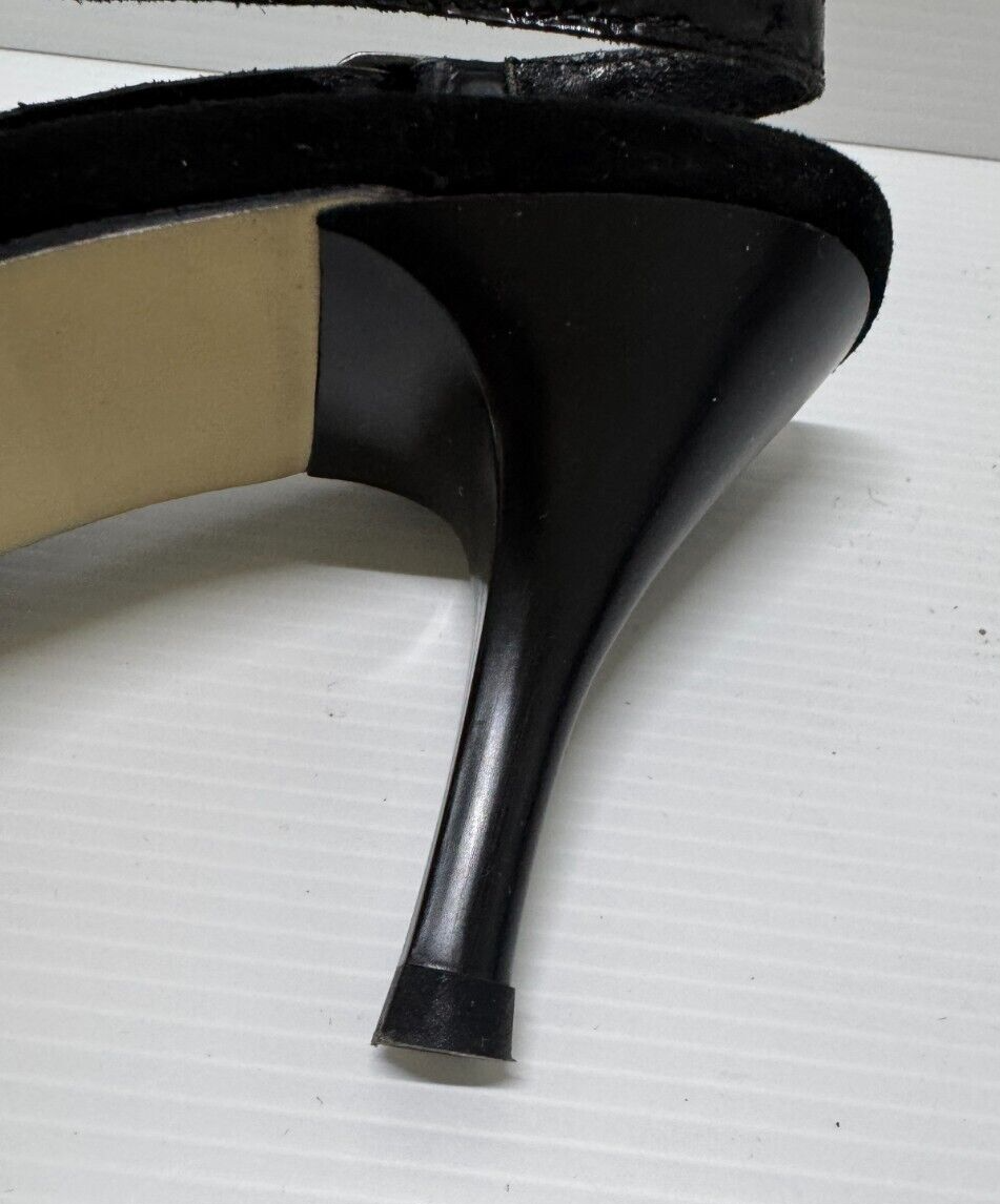 Black Patent Leather Shoes  Size 8 Aus Stunning as new with box and spare heels
