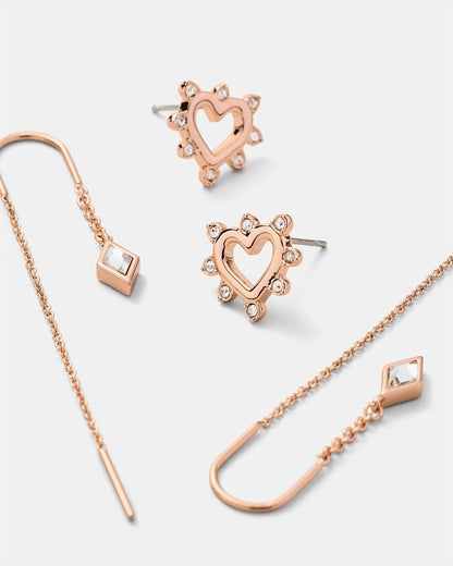 Mimco Cupid Duo Earrings Set  🖤 Rose Gold 🖤 New with Tags and Dust Bag RRP $90