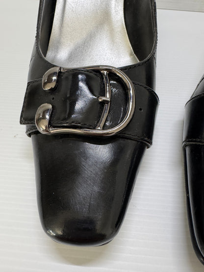 Sandler Black Black Leather Shoes Pumps Size 10.5 B Aus 39 Eu As New