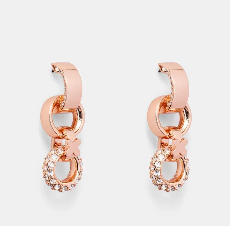 Mimco Mim Dream Earrings set in Rose Gold RRP $129  New Rose Gold + Dust Bag