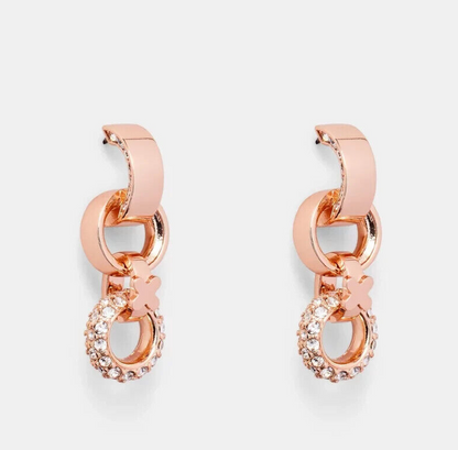 Mimco Mim Dream Earrings set in Rose Gold RRP $129  New Rose Gold + Dust Bag