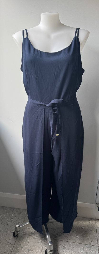 City Chic Navy Jumpsuit with Skirt Overlay Wide Leg Plus Size 20 New 🖤 RRP $150