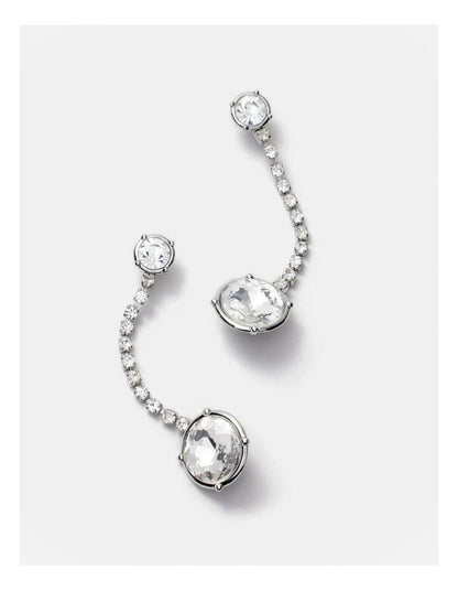 Mimco Sparkle Drop Earrings in Silver New *Genuine  RRP $99  Stunning + Dust Bag