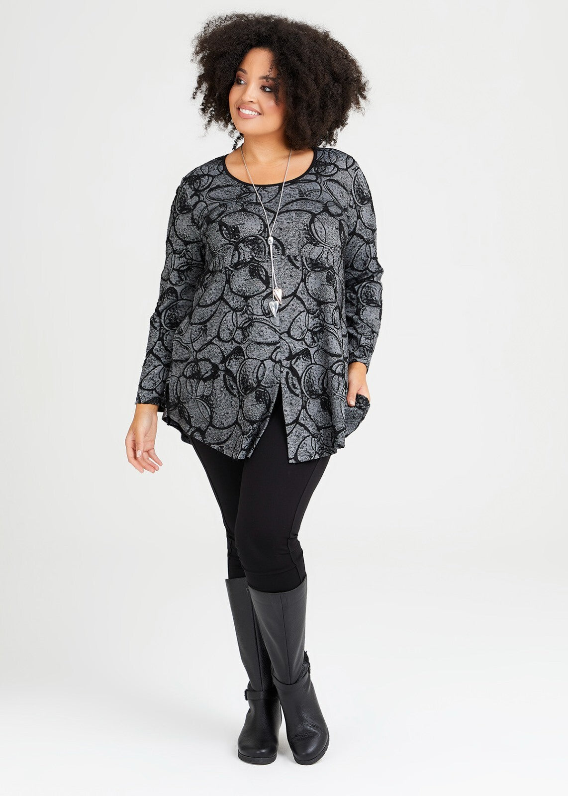 Taking Shape Abstract Panelled Tunic Top  Plus Size 12-14 RRP $140 New