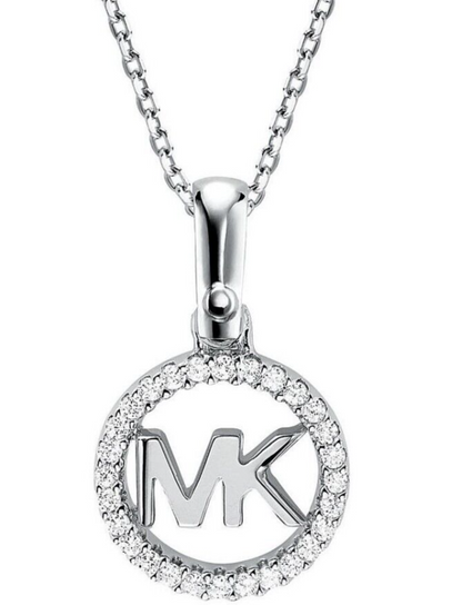 Michael Kors MK Sterling Silver & Zirconia Necklace New RRP $295 Genuine