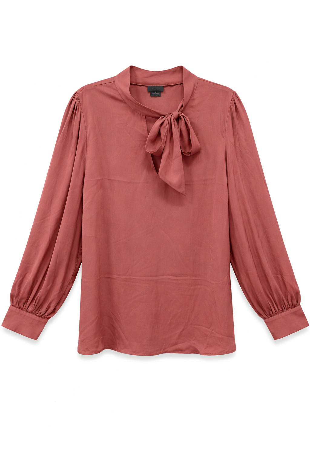🌸 City Chic Chiffon Bow Blouse Plus Size M (18) Dusty Rose Elegant Long Sleeve
