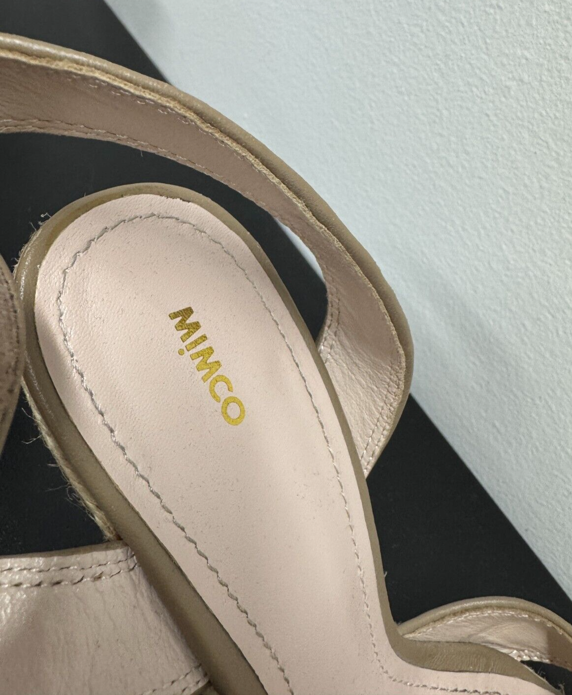 MIMCO All Leather Flatform Wedge Heels Sandals - Tan - EU 40 / AU 9 As New