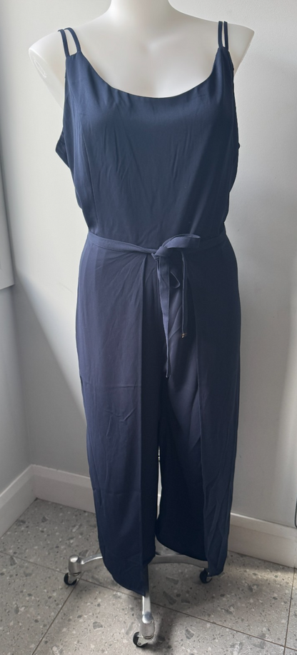 City Chic Navy Jumpsuit with Skirt Overlay Wide Leg Plus Size 20 New 🖤 RRP $150