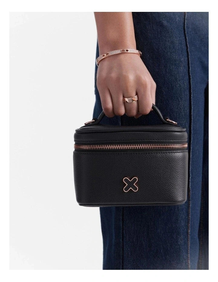 MIMCO Hendrix Bag Grab Bag, Cosmetic in Black Leather Genuine ❤️RRP $149.95❤️
