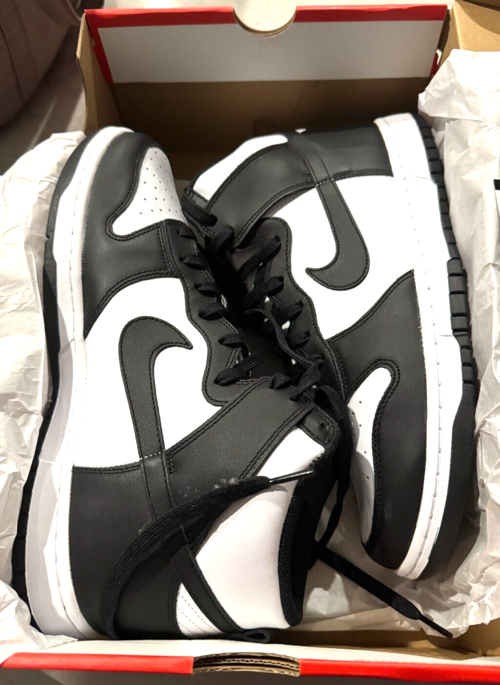 Nike Dunk High Black White Size 12 New with Box RRP $170 *'80s Basketball Icon*