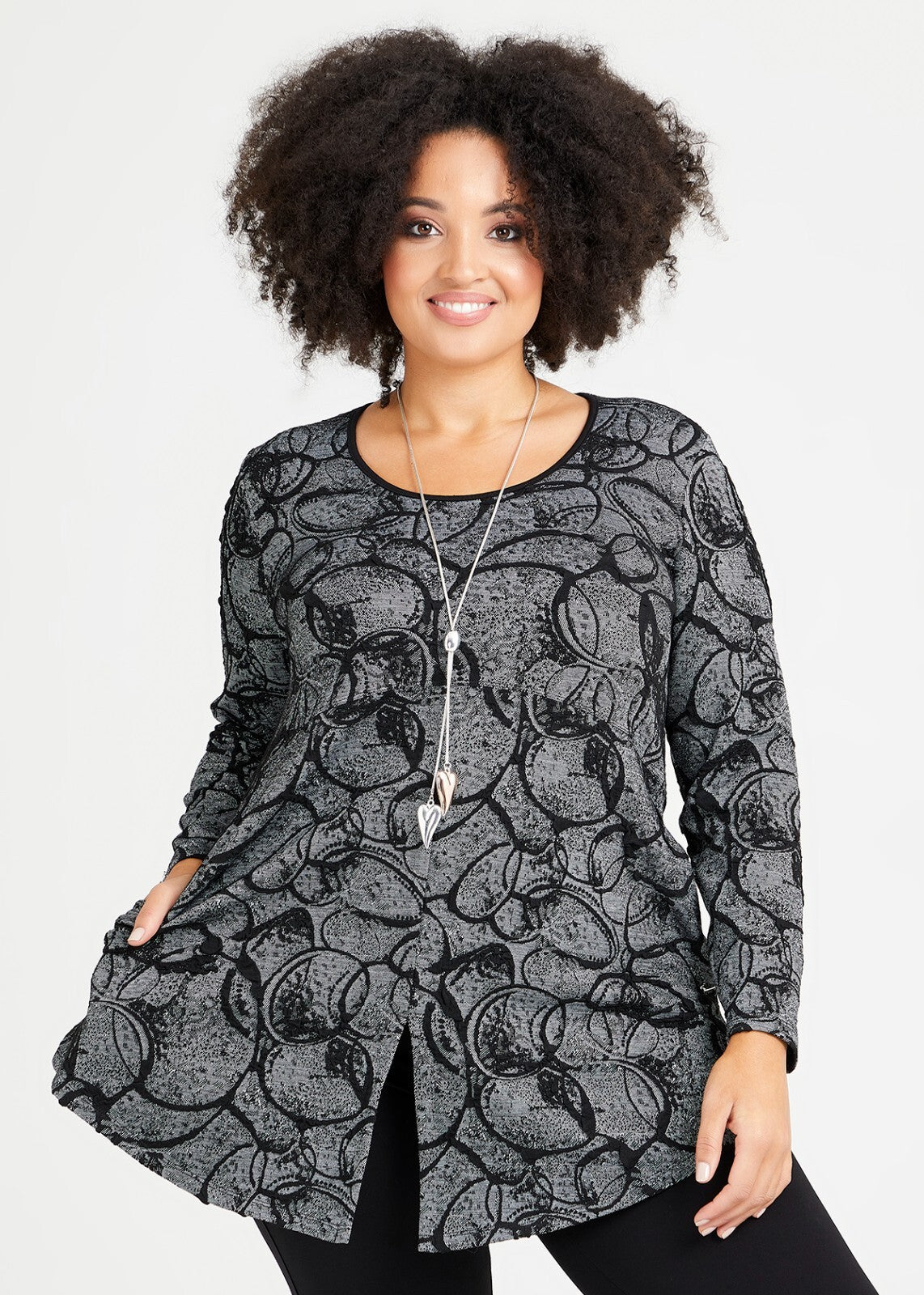 Taking Shape Abstract Panelled Tunic Top  Plus Size 12-14 RRP $140 New