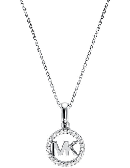 Michael Kors MK Sterling Silver & Zirconia Necklace New RRP $295 Genuine