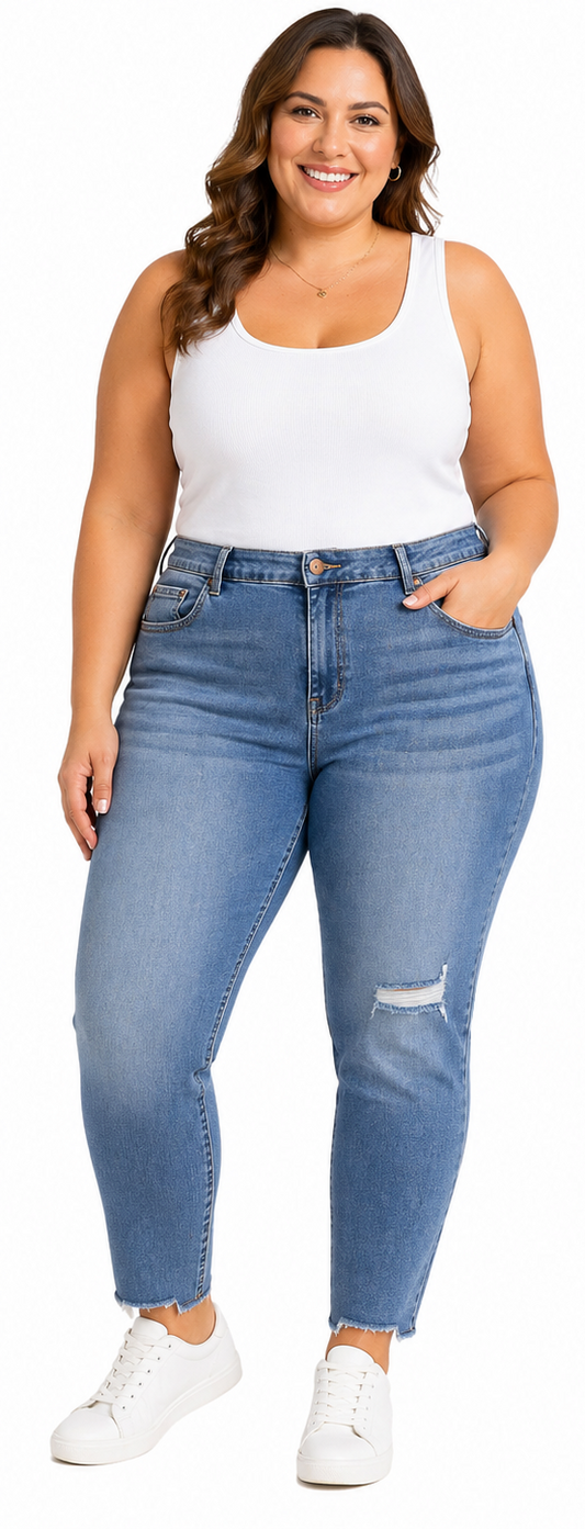💙 BeMe Ankle Length Skinny Jeans – Plus Size 26 Stretch Denim 💙 New with Tags