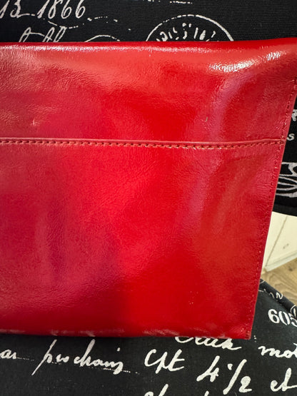 MIMCO 🌟Vintage🌟 Molter Envelope Turnlock Clutch in Patent Leather in Scarlet