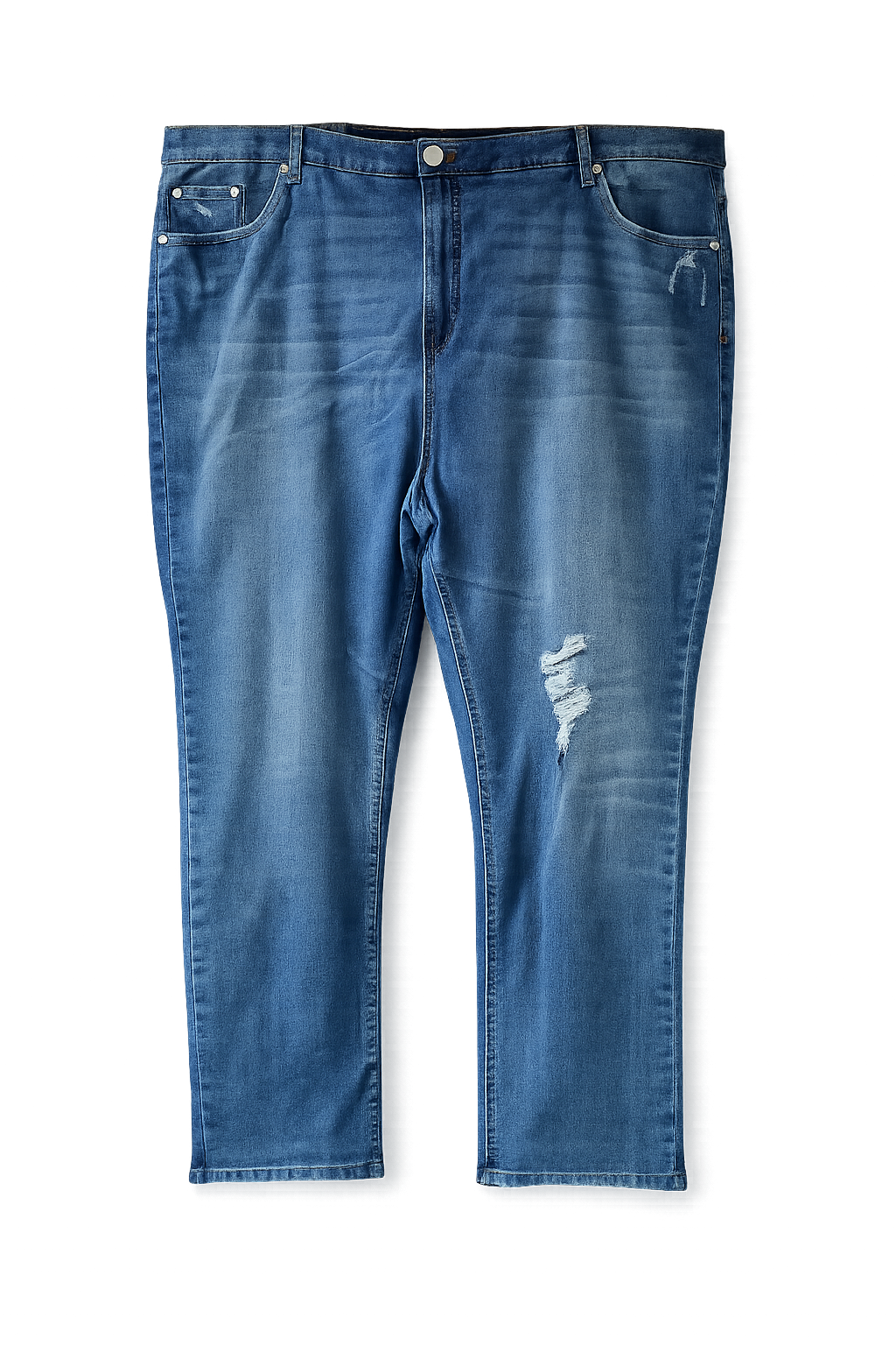 💙 BeMe 7/8 Length  Distressed Jeans Plus Size 28 Stretch Denim 💙New with Tag