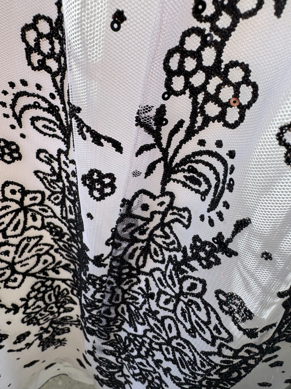 Speechless Black & White Strapless Party Dress Beaded  Tulle Lined 🖤 Size 14-16