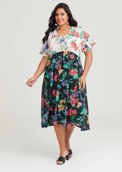 💖 Taking Shape Emily Floral Event Dress Plus Size 24-26 RRP $199 💖 As New