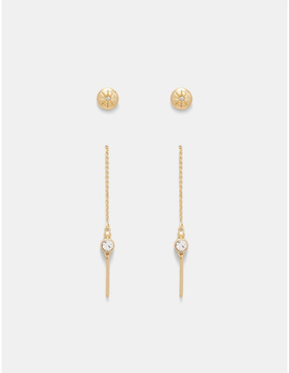 MIMCO Mystique Earrings Duo set  in Gold 4 pieces ✨ with Dust Bag RRP $79.99 ✨
