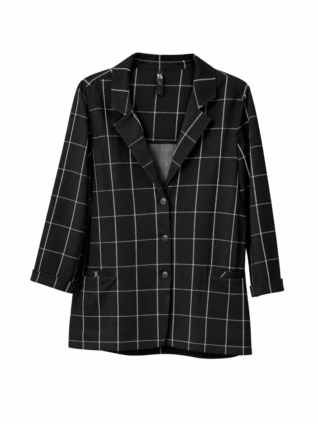 Taking Shape Bristol Blazer in Black/White Ponte with pockets 20-22 New RRP $199
