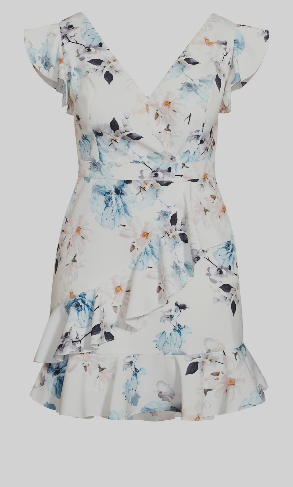 🌸 City Chic Shy Orchid Dress – Plus Size L 20 Multicoloured Floral New RRP $160