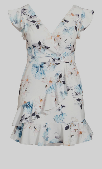🌸 City Chic Shy Orchid Dress – Plus Size L 20 Multicoloured Floral New RRP $160