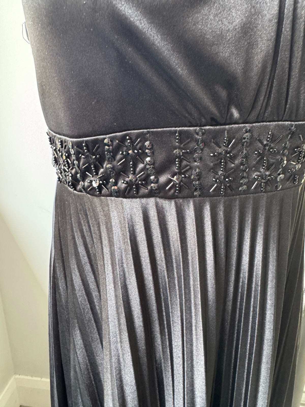 City Chic Black Helena Strapless Beaded Maxi Dress Plus Size 16  🖤 RRP $150🖤